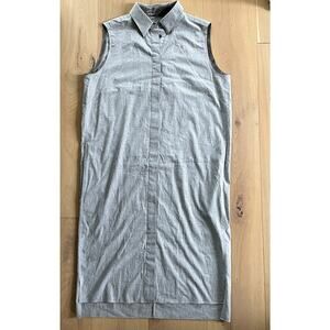 Rag & Bone Victoria Gray Sleeveless Shirt Dress - Size M